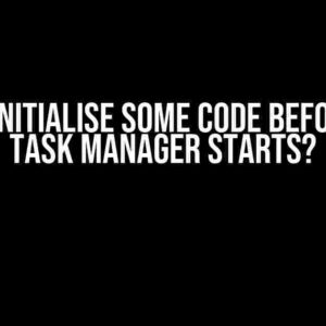 How to Initialise Some Code Before Flink Task Manager Starts?