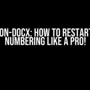 Python-Docx: How to Restart List Numbering Like a Pro!