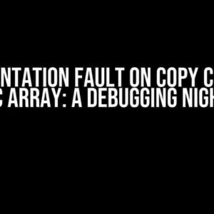 Segmentation Fault on Copy Custom Dynamic Array: A Debugging Nightmare?