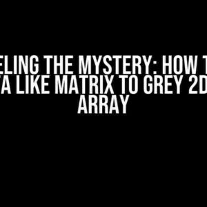 Unraveling the Mystery: How to Plot anndata like Matrix to Grey 2D Numpy Array